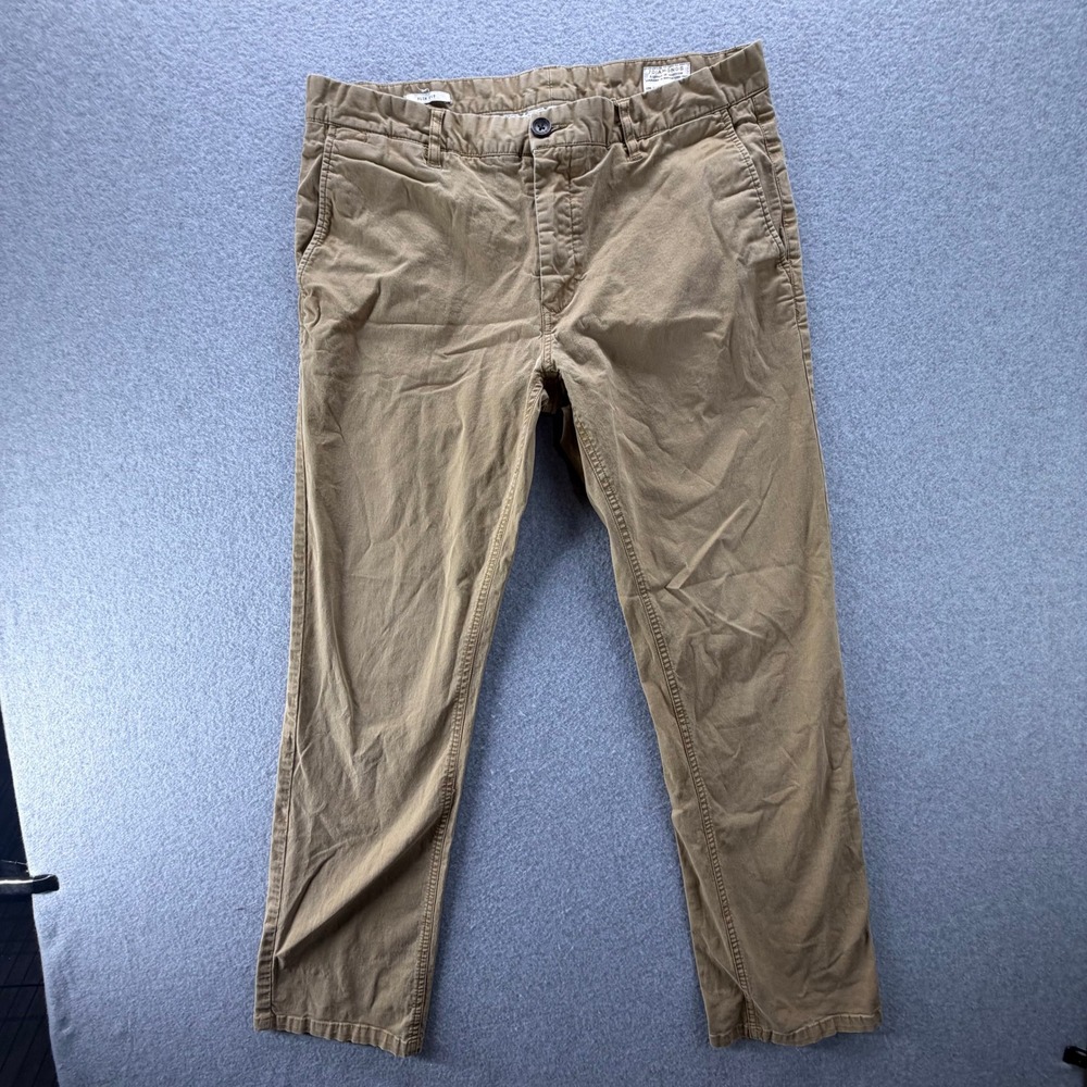 7 Diamonds Mens Slim Fit Chino Pants Tan Khaki Stretch Cotton Size 32x32